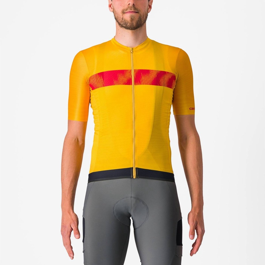 Red Men Castelli UNLIMITED ENDURANCE Jersey | JXKDE-3785