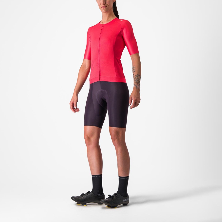 Red Women Castelli AERO PRO 7.0 W Jersey | FPOKL-9618