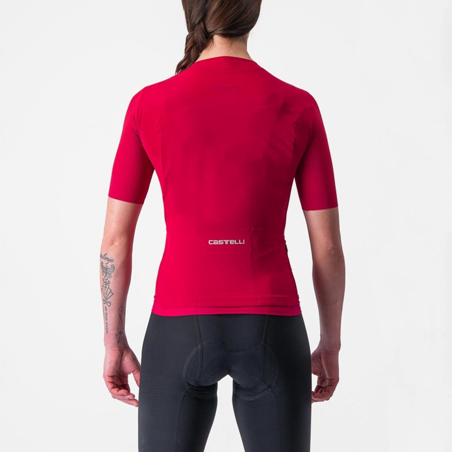 Red Women Castelli PREMIO W Jersey | OHCIQ-2819