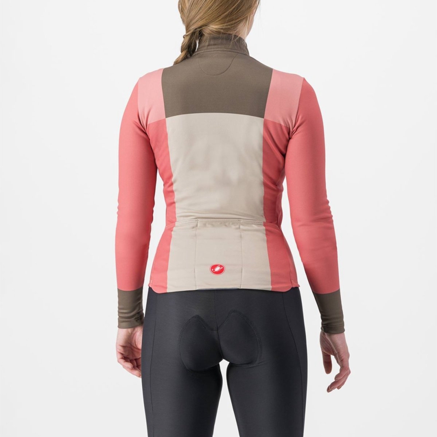 Red Women Castelli UNLIMITED W THERMAL Jersey | STAQL-4291