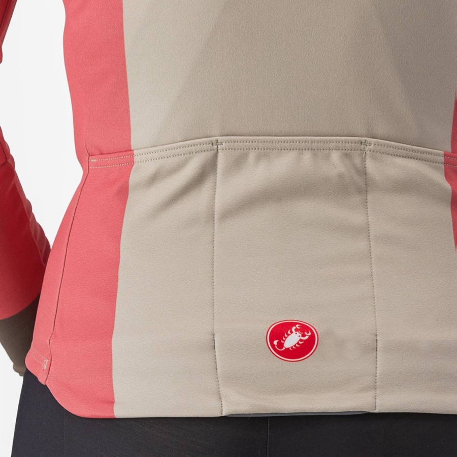 Red Women Castelli UNLIMITED W THERMAL Jersey | STAQL-4291