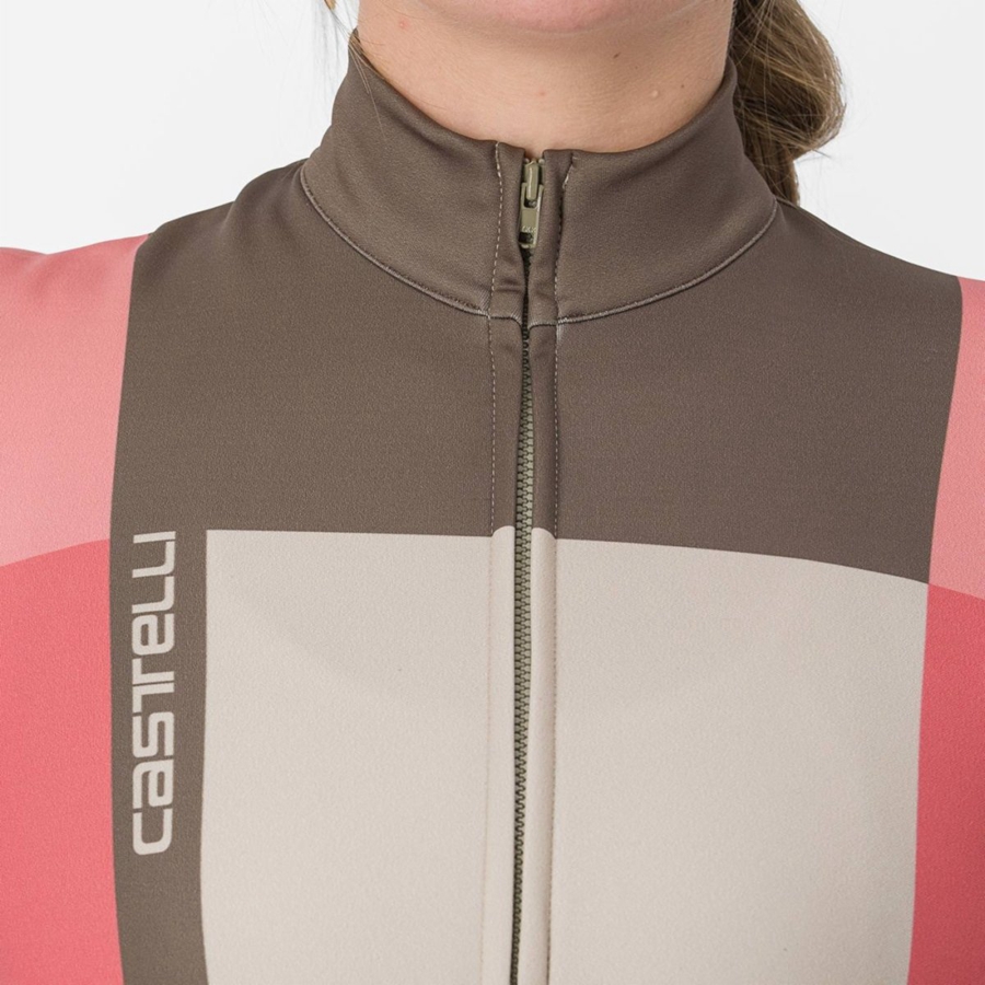 Red Women Castelli UNLIMITED W THERMAL Jersey | STAQL-4291