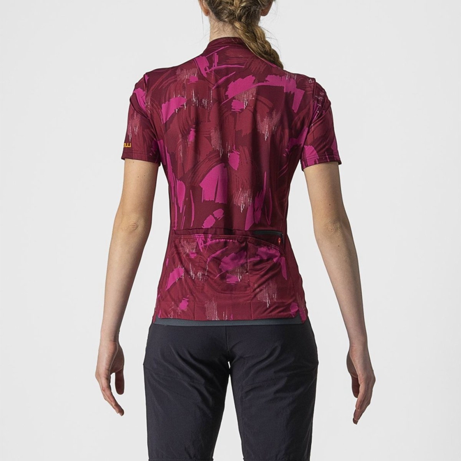 Red Women Castelli UNLTD SENTIERO Jersey | MYSXC-0123