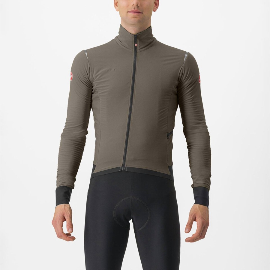 Silver Grey Men Castelli ALPHA FLIGHT ROS Jackets | UEVIO-2396