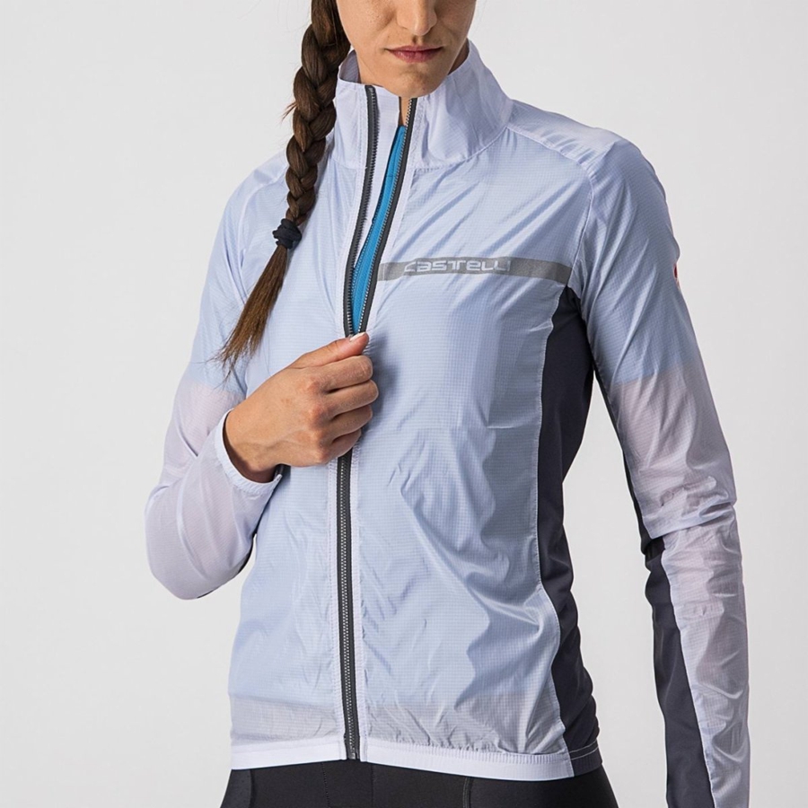 Silver Grey / Dark Grey Women Castelli SQUADRA STRETCH W Protection | MOHPT-1083