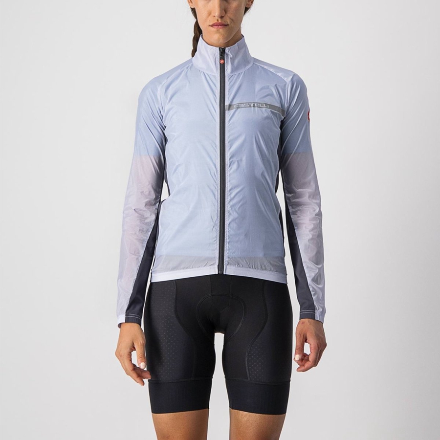 Silver Grey / Dark Grey Women Castelli SQUADRA STRETCH W Protection | MOHPT-1083