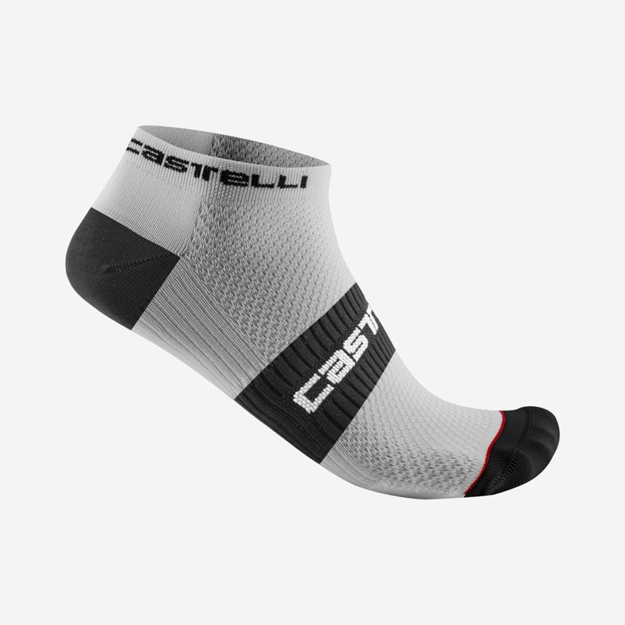 White Black Men Castelli LOWBOY 2 Socks | PWUJI-0973