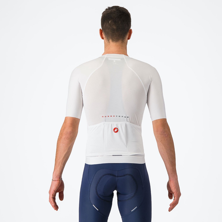 White Men Castelli AERO RACE 7.0 Jersey | EKIJR-7260