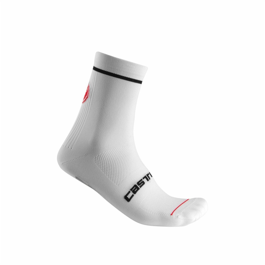 White Men Castelli ENTRATA 13 Socks | ECXKO-1493