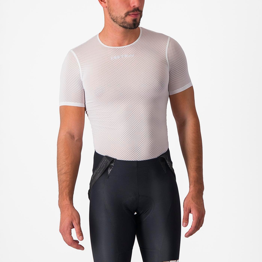 White Men Castelli PRO MESH 2.0 SHORT SLEEVE Base Layer | ADXZP-3951