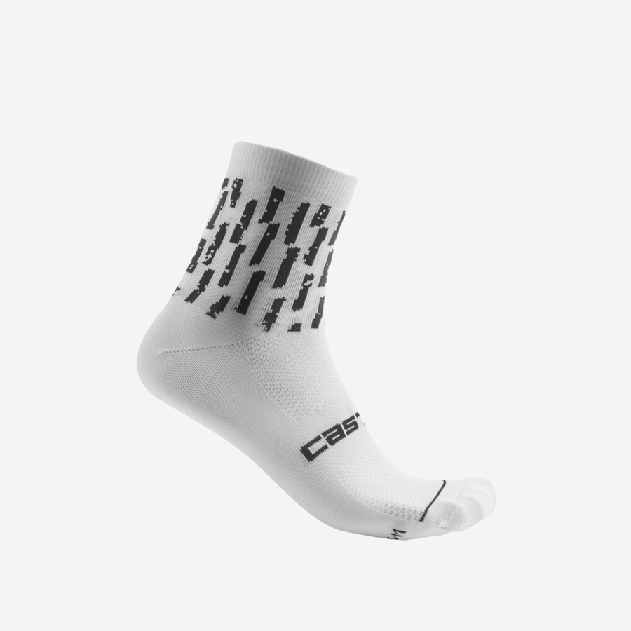 White Women Castelli AERO PRO W 9 CM Socks | STPBY-7983