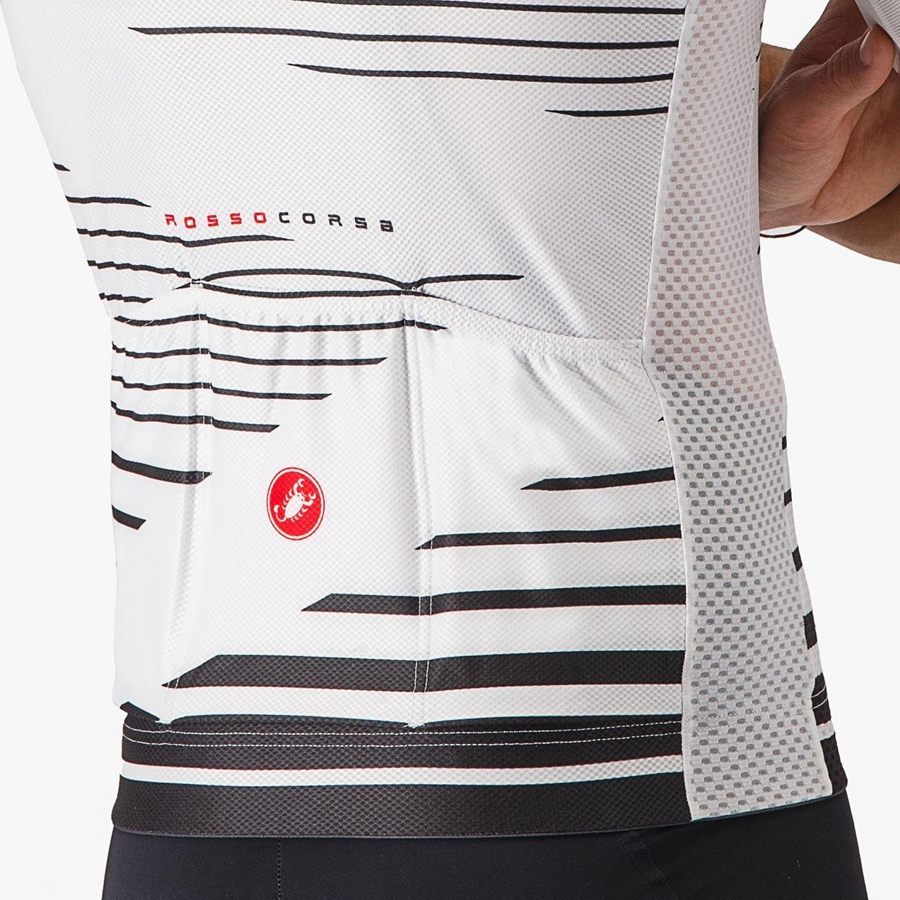 White / Black Men Castelli CLIMBER'S 4.0 Jersey | WXSCQ-9238