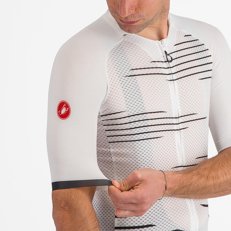 White / Black Men Castelli CLIMBER'S 4.0 Jersey | WXSCQ-9238