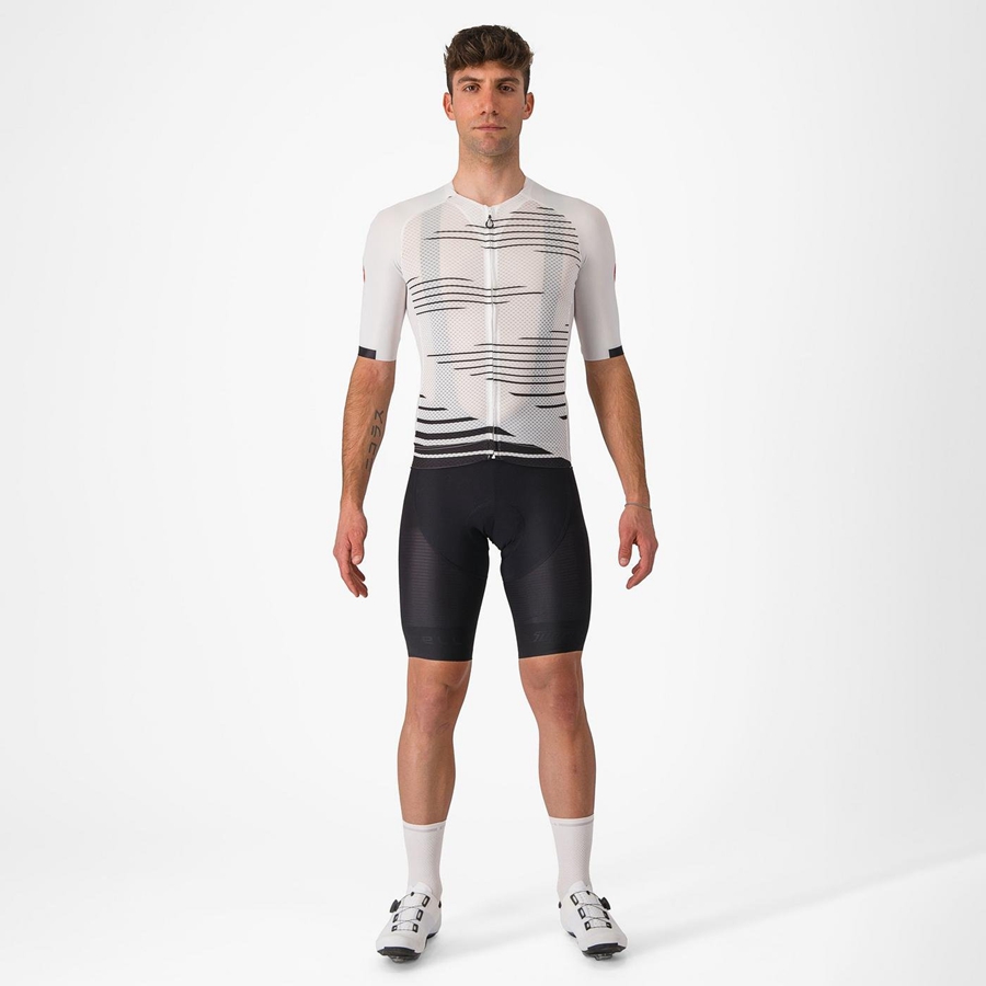 White / Black Men Castelli CLIMBER'S 4.0 Jersey | WXSCQ-9238