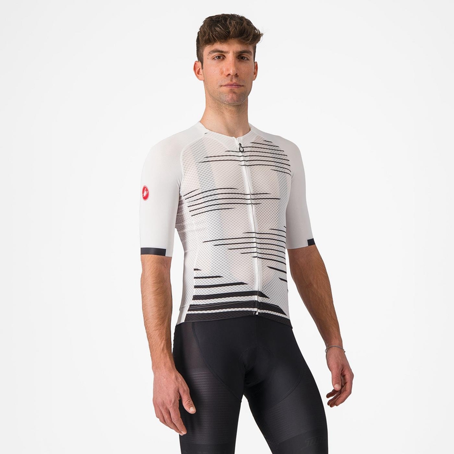 White / Black Men Castelli CLIMBER\'S 4.0 Jersey | WXSCQ-9238