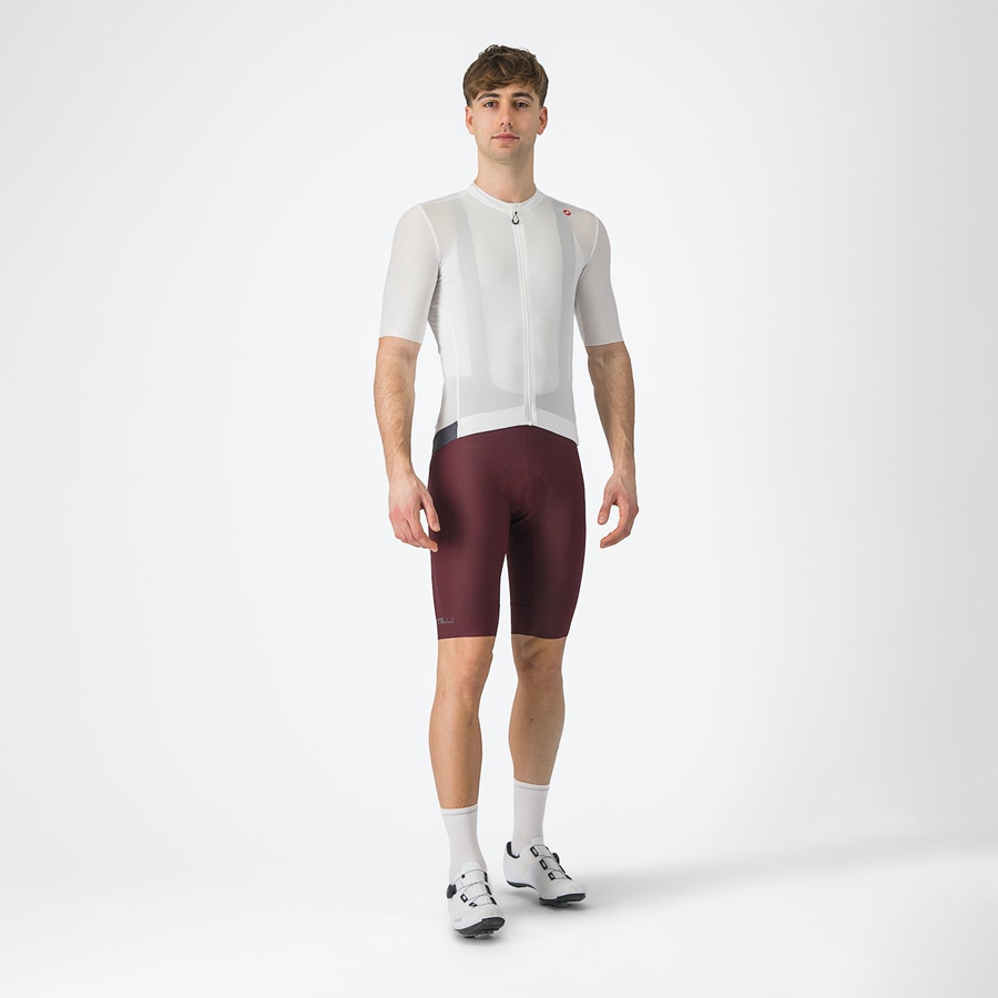 White / Dark Grey Men Castelli ESPRESSO Jersey | BHPCG-6021