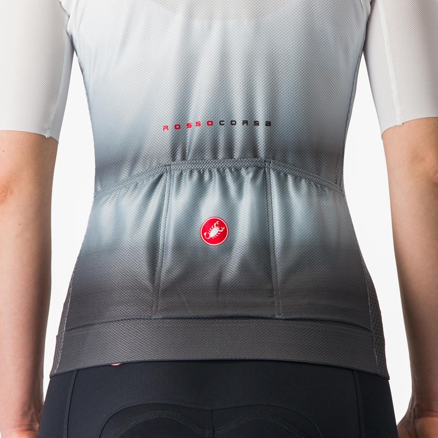 White / Dark Grey Women Castelli CLIMBER'S 4.0 W Jersey | AWGYN-1975