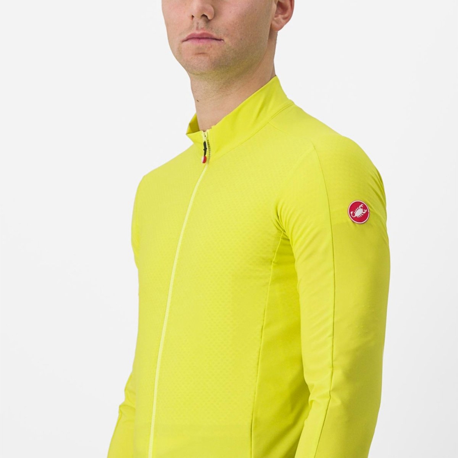 Yellow Men Castelli FLIGHT AIR Jersey | CZVDG-5826