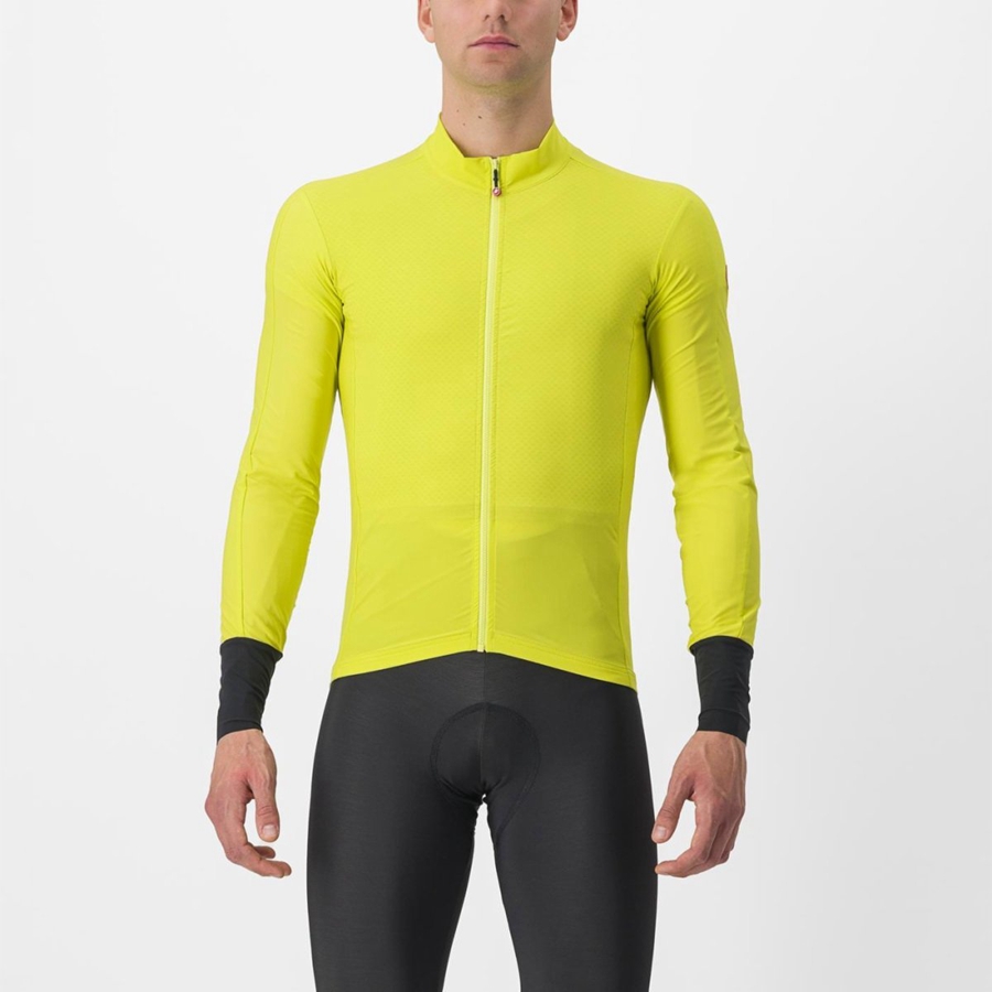 Yellow Men Castelli FLIGHT AIR Jersey | CZVDG-5826